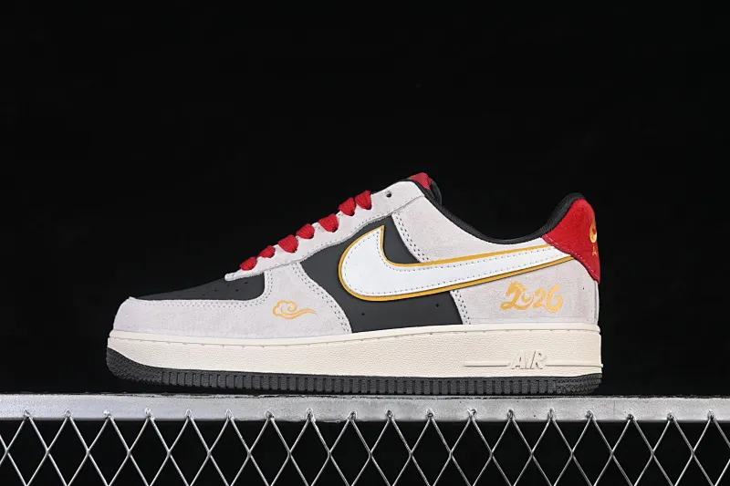 All Categories Nk Air Force 1 Air Force Series Nk Air Force 1 Low Air Force Low Nike Air Force 1'07 Low Year of the Horse limited edition white and gray Chinese style Air Force 1 low-top casual sneakers KD1688-006